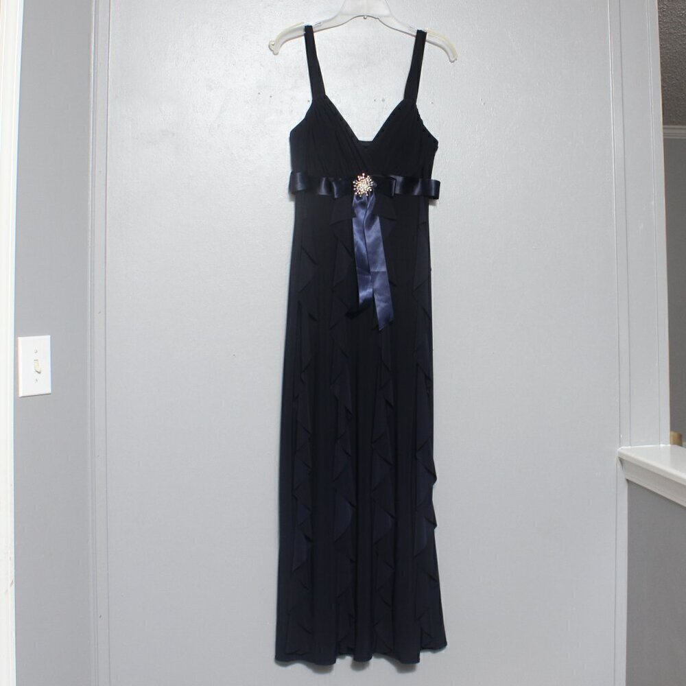 Xscape navy blue formal maxi dress
